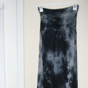 Sleeveless Navy Tie-Dye High Low Maxi Dress